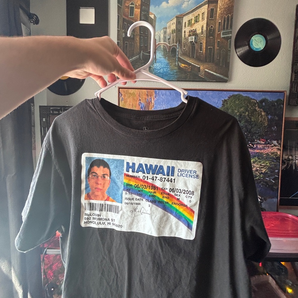Black Hawaii License Graphic T-Shirt